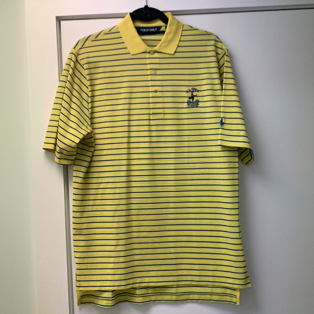 Polo Golf Ralph Lauren - US Open 2009 - collared shirt - yellow and blue size S
